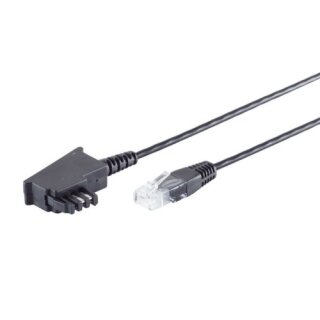 FRITZ!Box TAE auf RJ45 Lankabel Routerkabel Verlnergungskabel 8P2C Schwarz 15 Meter