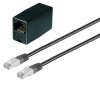 FRITZ!Box 7590 AX RJ45 Verlänergungskabel Lankabel Routerkabel CAT 5e Schwarz 20 Meter