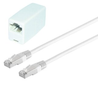 FRITZ!Box 7590 AX RJ45 Verlänergungskabel Lankabel Routerkabel CAT 5e Weiß 20 Meter