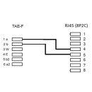 TAE-F-Stecker (PIN 1/2) RJ45-Buchse (8P2C) (PIN 4/5) passend für FRITZ!Box