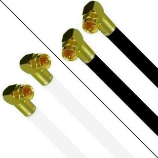 Fritz!Box 6690 Cable Router Netzwerk Anschlusskabel Deluxe Premium Kabel 8K Gold Winkel / Winkel