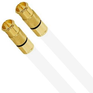 Deluxe Premium Anschlusskabel fr FRITZ!Box 6690 Cable Router 8k F-Quick Kompressionsstecker Gold HQ Qualitt Wei 4 Meter