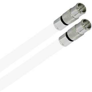 Deluxe Premium Anschlusskabel für FRITZ!Box 6660 Cable Router 8k F-Quick Kompressionsstecker Silber HQ Qualität Weiß 6 Meter