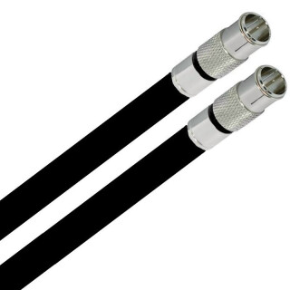 Deluxe Premium Anschlusskabel für Vodafone Station Cable Router 8k F-Quick Kompressionsstecker Silber HQ Qualität Schwarz 15 Meter