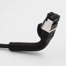 LAN Kabel RJ45 Netzwerkkabel Patchkabel CAT 8.1 schwarz mit flexiblem Stecker 1 Meter