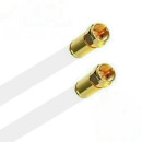 Sat LNB Deluxe Premium Anschlusskabel 8k F-Kompressionstecker Gold HQ Qualität