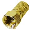 F-Stecker 4mm vergoldet