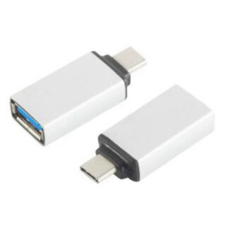 USB 3.0 / USB 3.1 Adapter Typ C Stecker auf USB 3.0 / USB 3.1 A Buchse Metall 2x Stück