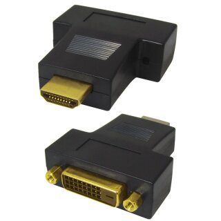 HDMI auf DVI-D Adapter HDMI A Stecker zu DVI Buchse vergoldete Kontakte