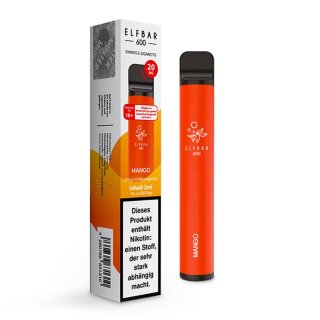 10x Elf Bar 600 - Mango Ice ohne Nikotin