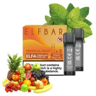 Elf Bar ELFA - Tropical Fruit Prefilled Pod 2x2ml ohne Nikotin