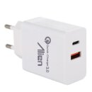 Schnellladegerät 20W USB C & USB A Ausgang PD...