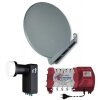 Gibertini SE 85 cm Alu Sat Antenne + 1x Inverto Black Ultra Quattro LNB + EMP ProfiLine Multischalter 5/8 P.143-UP