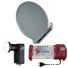 Gibertini SE 85 cm Alu Sat Antenne + 1x Inverto Black Ultra Quattro LNB + EMP ProfiLine Multischalter 5/12 PIU-5