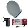 Gibertini SE 100 cm Alu Sat Antenne + 1x Inverto Black Ultra Quattro LNB + EMP ProfiLine Multischalter 5/16 P.147-UP