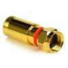 5x F-Kompressionsstecker Gold 7mm Wasserdicht HQ höchste Qualität