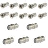 10x F-Stecker 7mm + 5x F-Verbinder Sat Kupplung Buchse / Buchse