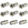 6x F-Stecker 7mm + 3x F-Verbinder Sat Kupplung Buchse / Buchse