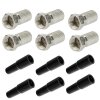 6x F-Stecker 7mm + 6x Gummitülle für F-Stecker UV und Witterungsbeständig