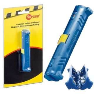 fixPoint Abisolierer für Koaxialkabel blau RG58/RG59/RG6 4.8mm bis 7.5mm