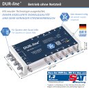 DUR-line MS 5/12 blue eco - Multischalter ( Betrieb ohne Netzteil ) 4K 8K tauglich