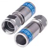 100x F-Kompressionsstecker 7mm Cabelcon F-56-CX3 7.0 QM Quickmount Stecker Wasserdicht höchste Qualität