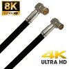 TV Antennenkabel Koaxkabel RG6 Winkel Stecker Winkel Kupplung135dB HD 4K 8k HQ 7mm Schwarz 1 Meter